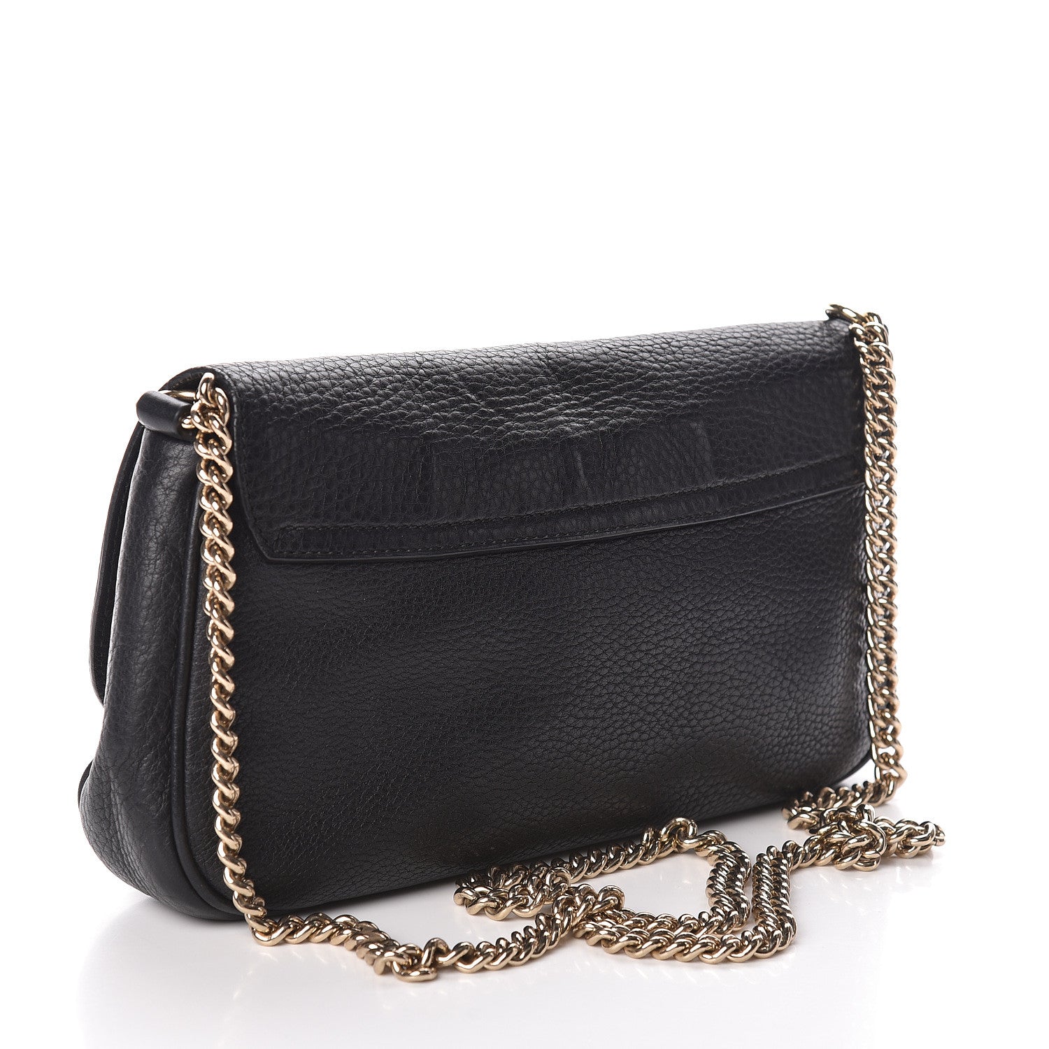 Gucci Pebbled Calfskin Medium Soho Flap Crossbody Black 3 of 11