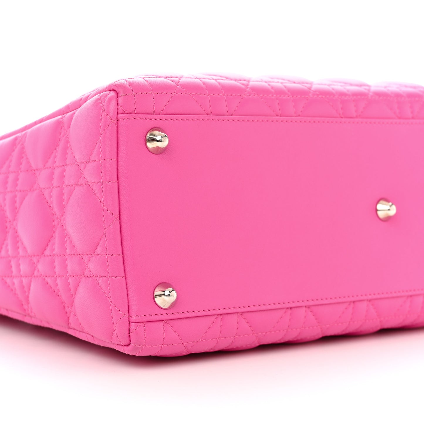 Lambskin Cannage Large Lady Dior Rose Sorbet