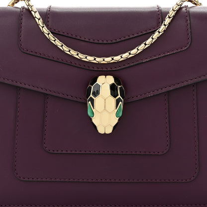 Bulgari Calfskin Small Serpenti Forever Snake Strap Crossbody Bag Purple 8 of 10