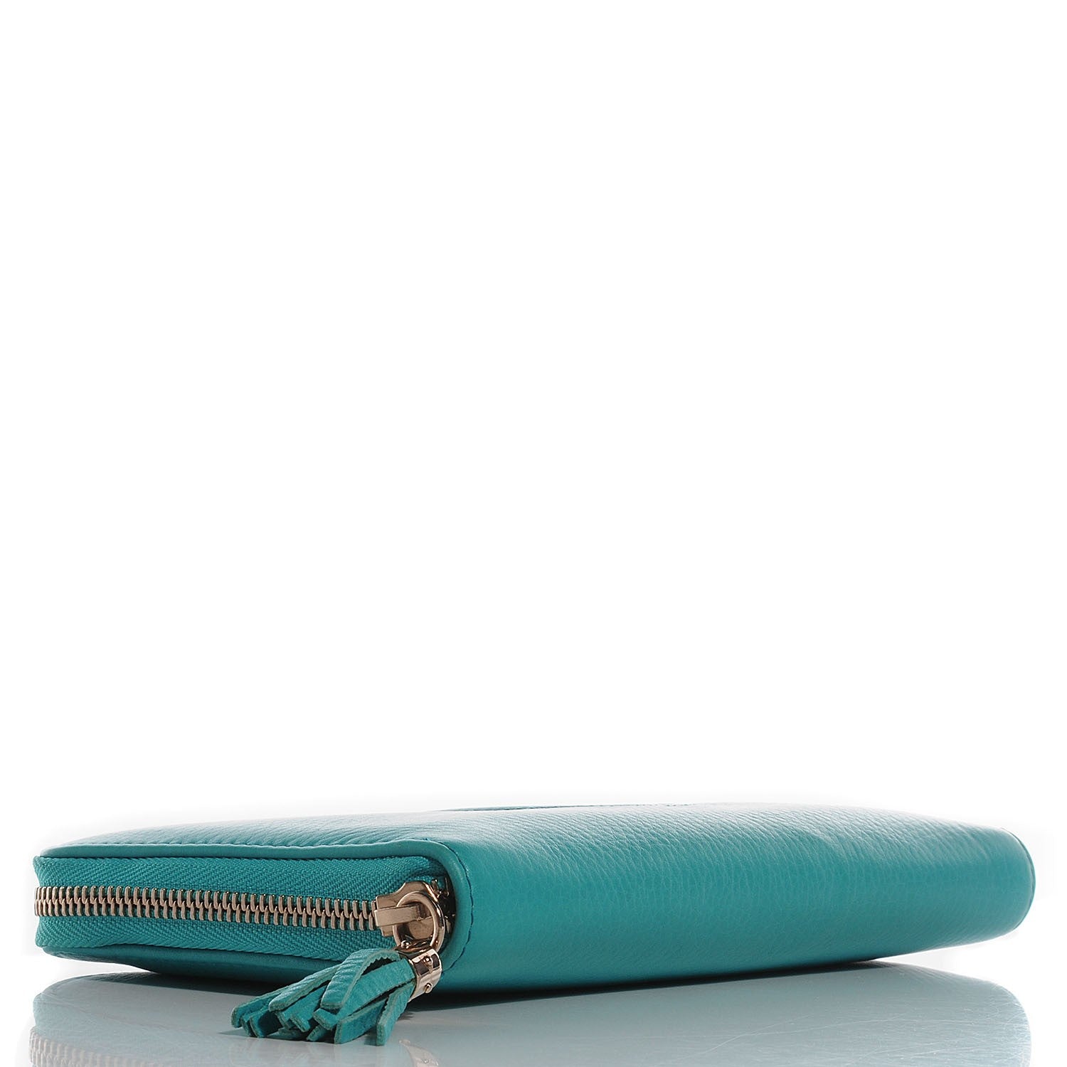 Gucci Pebbled Calfskin Soho Zip Around Wallet Deep Cobalt 4 of 7