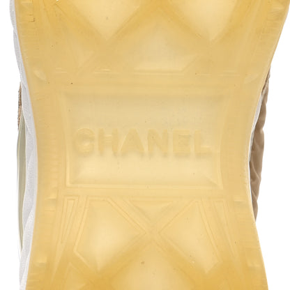 Chanel Fabric Suede Womens CC Sneakers 39 Beige 6 of 10
