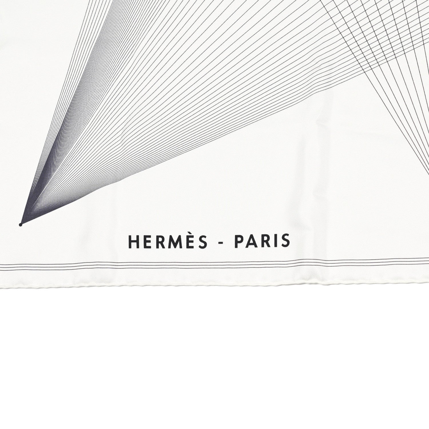 Hermes Silk Hiver H En Fil Scarf 140 White Anthracite 4 of 5