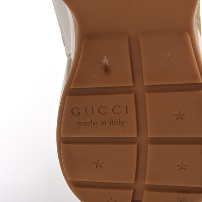 Gucci Calfskin Glitter Game Logo Womens Rhyton Sneakers 37.5 Mystic White 6 of 8