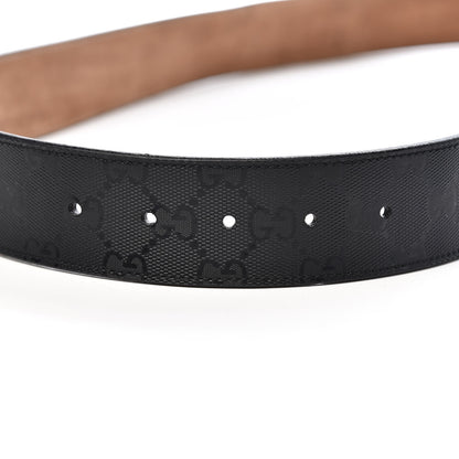Gucci Imprime Monogram Interlocking G Belt 95 38 Black 6 of 11