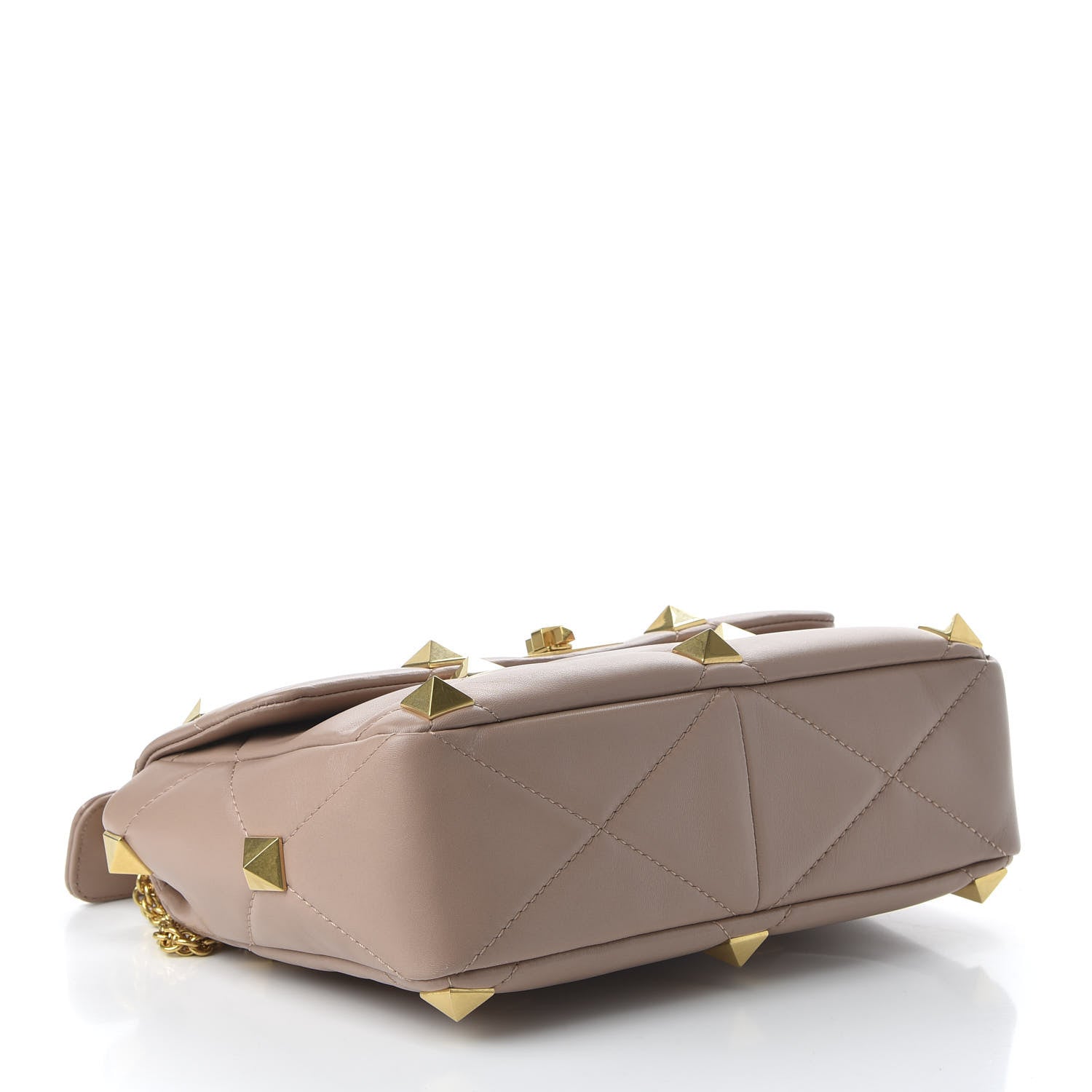 Valentino Garavani Nappa Large Roman Stud Shoulder Bag Rose Cannelle 4 of 9