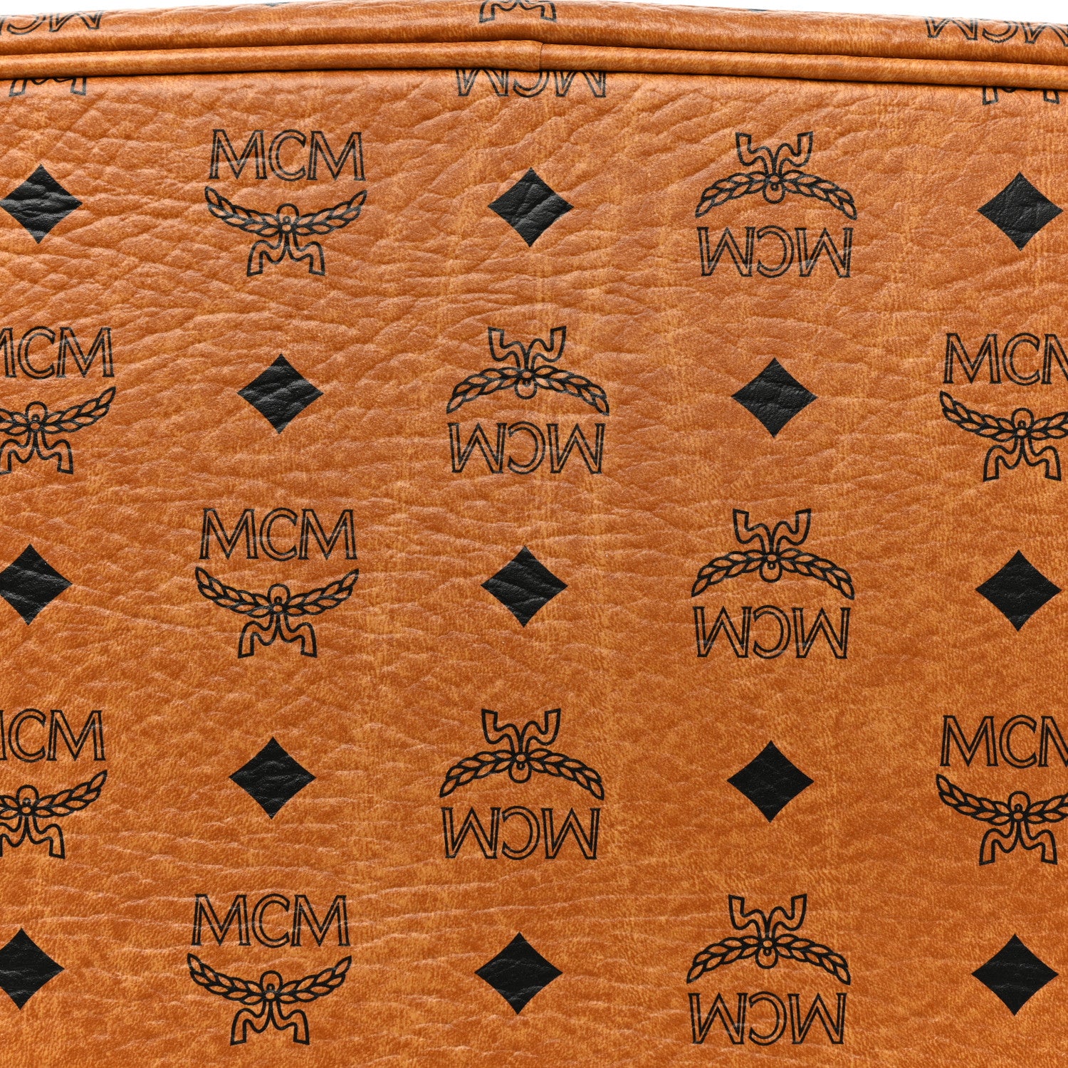 MCM Visetos Medium Liz Reversible Shopper Tote Cognac 18 of 19