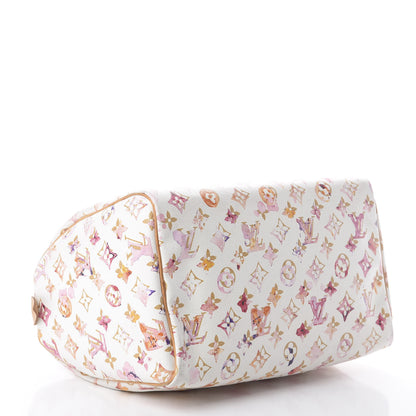 Louis Vuitton Watercolor Aquarelle Speedy 30 White 3 of 8