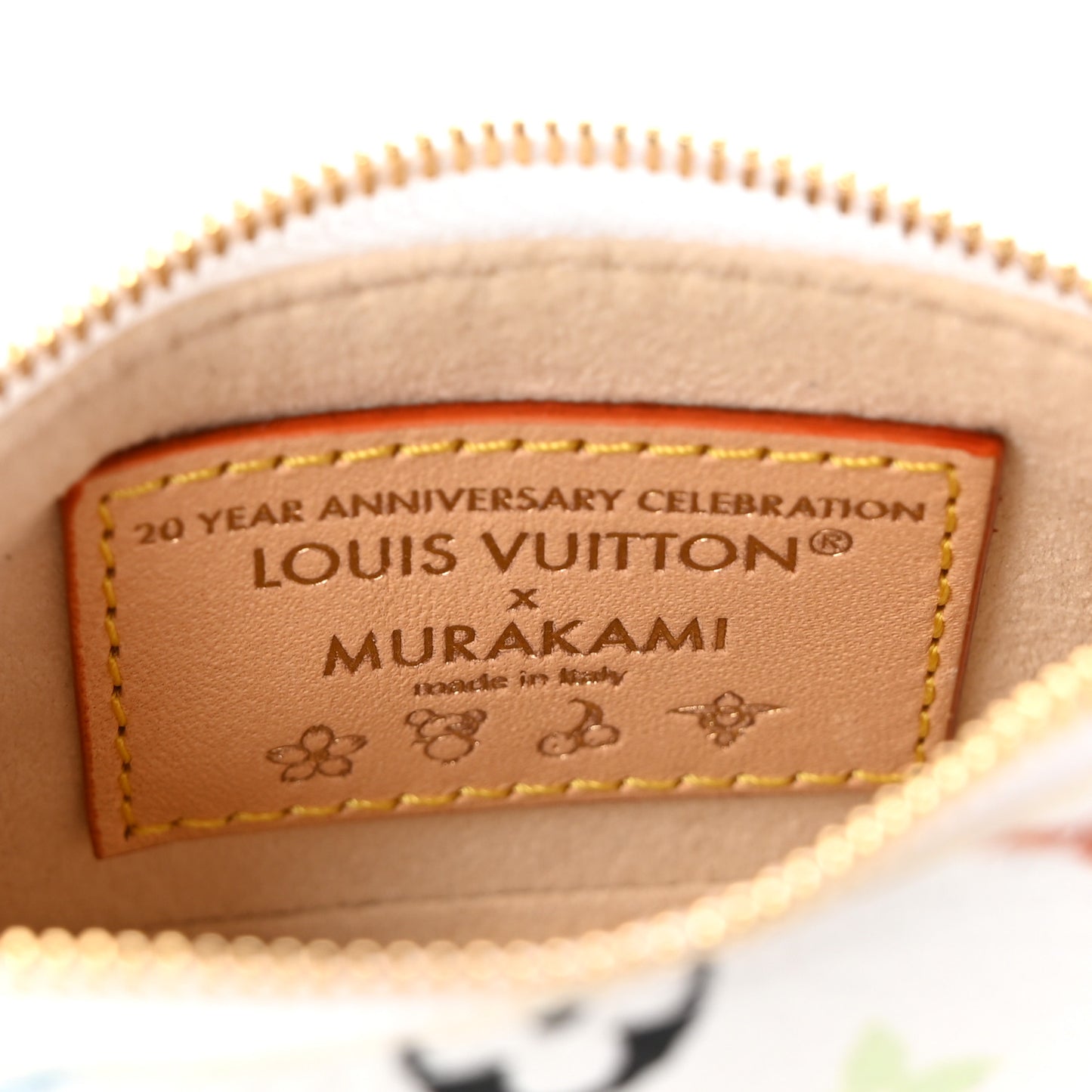 LV x TM Monogram Multicolor Micro Pochette White