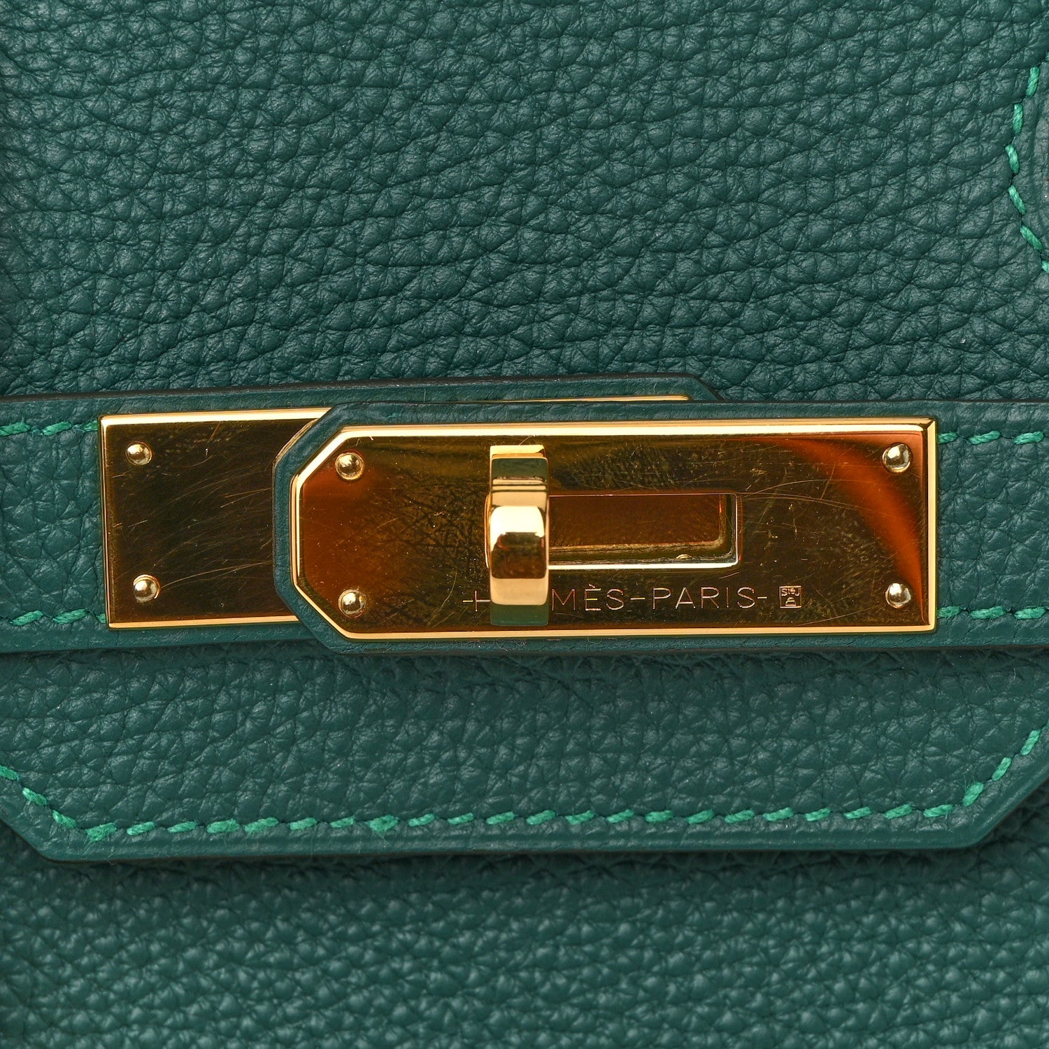 Hermes Togo Birkin 30 Malachite 20 of 23