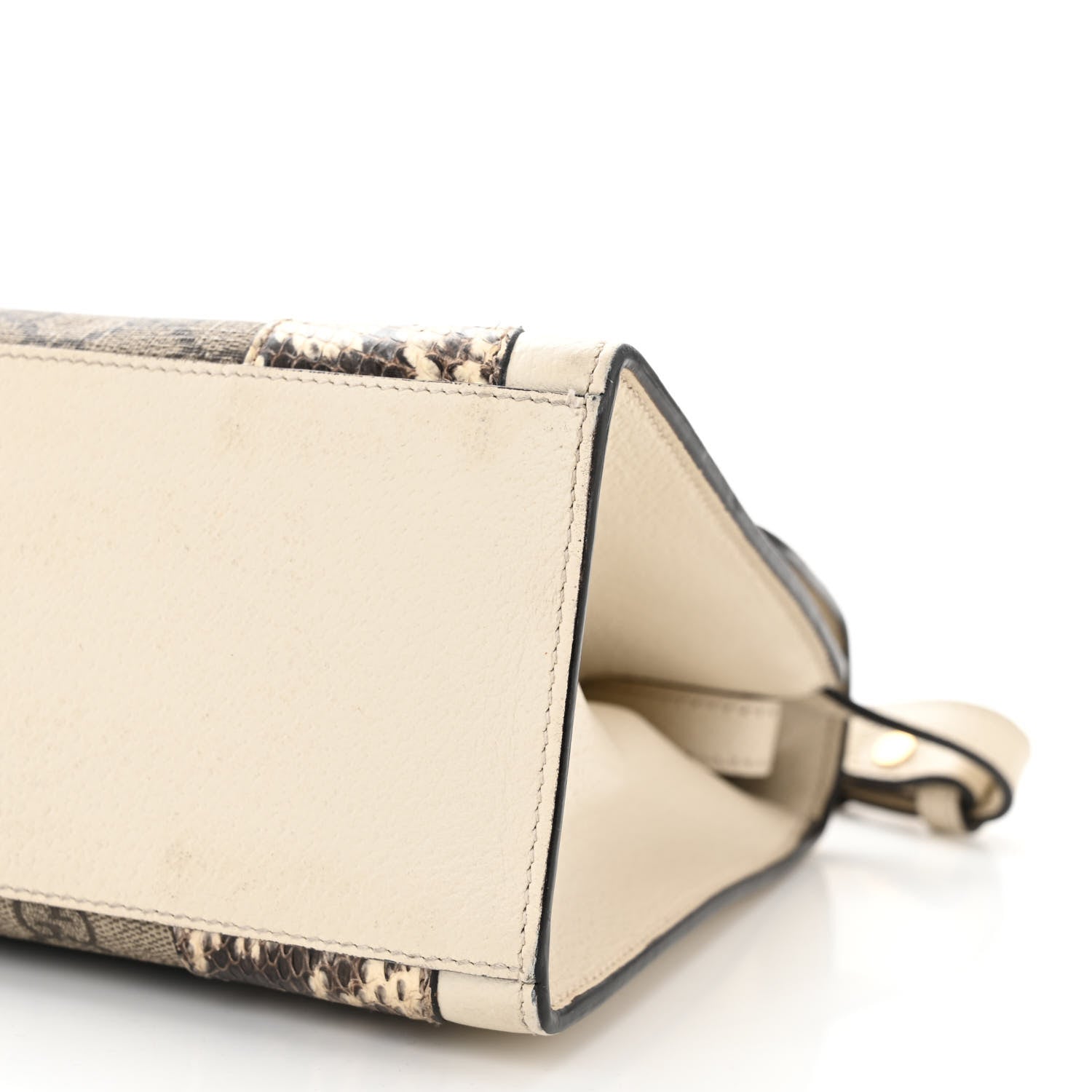 Gucci GG Supreme Monogram Small Osiride Top Handle Bag Beige Gold 10 of 12