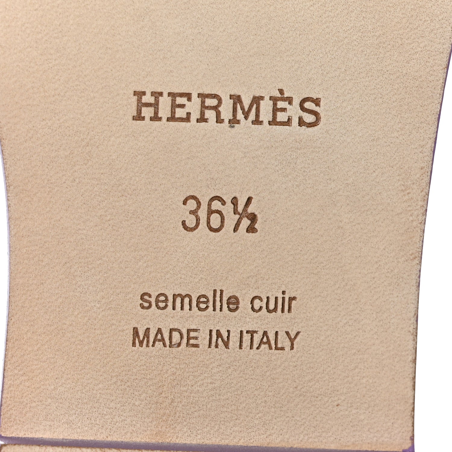 Hermes Ostrich Oran Sandals 36.5 Violet 8 of 9