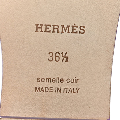 Hermes Ostrich Oran Sandals 36.5 Violet 8 of 9