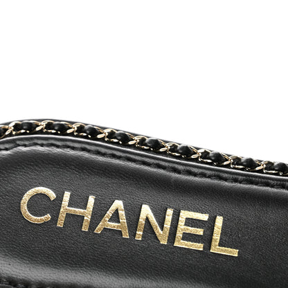 Chanel Wool Alpaca Chain CC Slide Sandals 36 Black 10 of 11