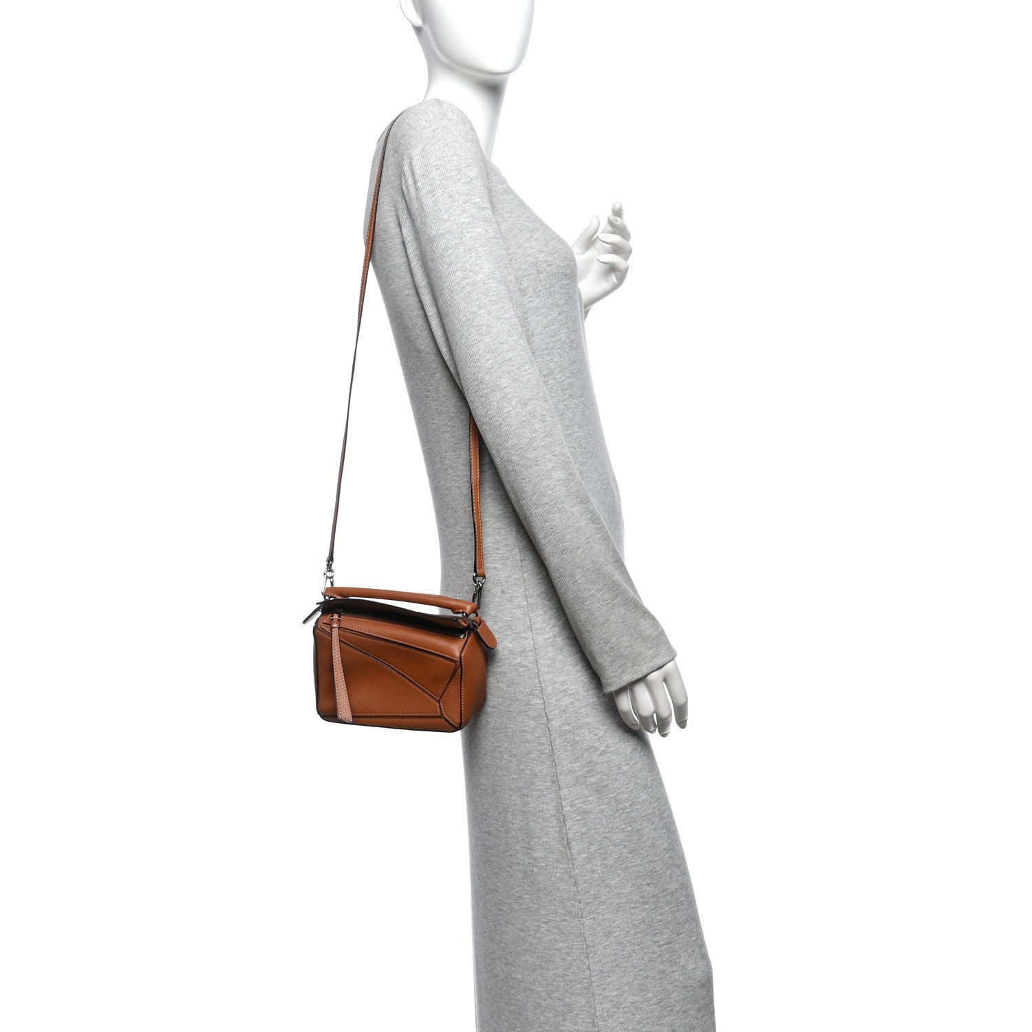 Loewe Calfskin Mini Puzzle Bag Tan 2 of 10