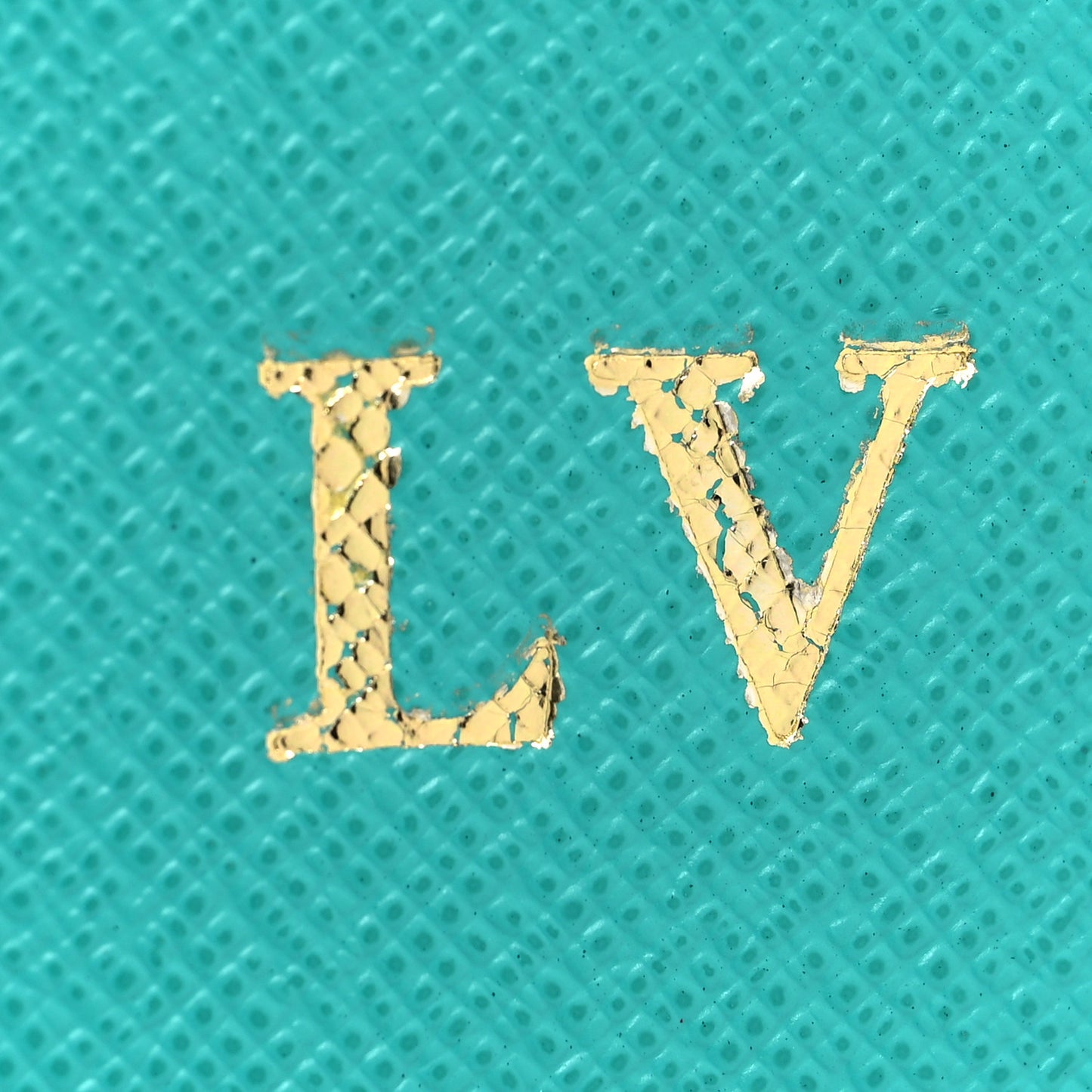 Monogram Illustre V Bag Charm Key Ring Turquoise