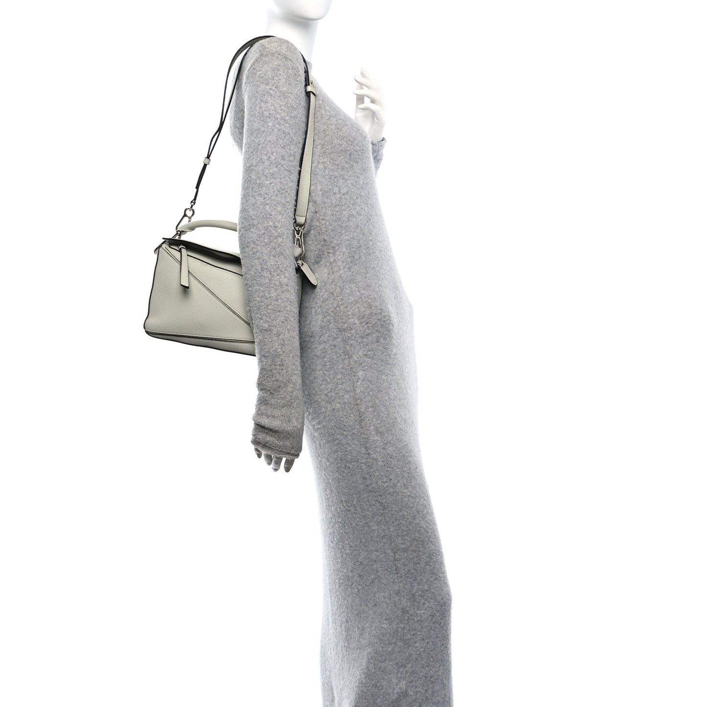 Grained Calfskin Small Puzzle Bag Light Celadon
