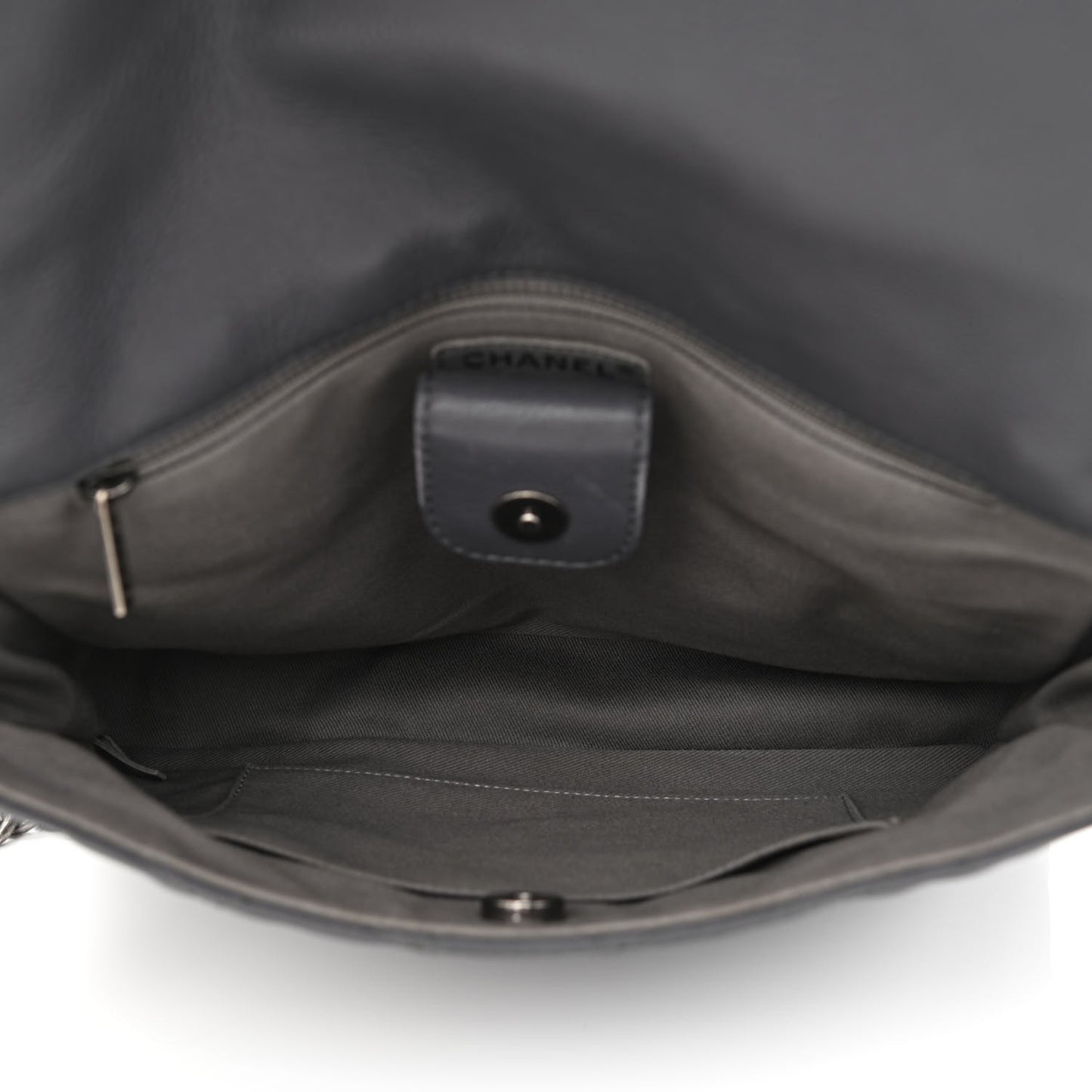 Calfskin Quilted Couture Messenger Grey