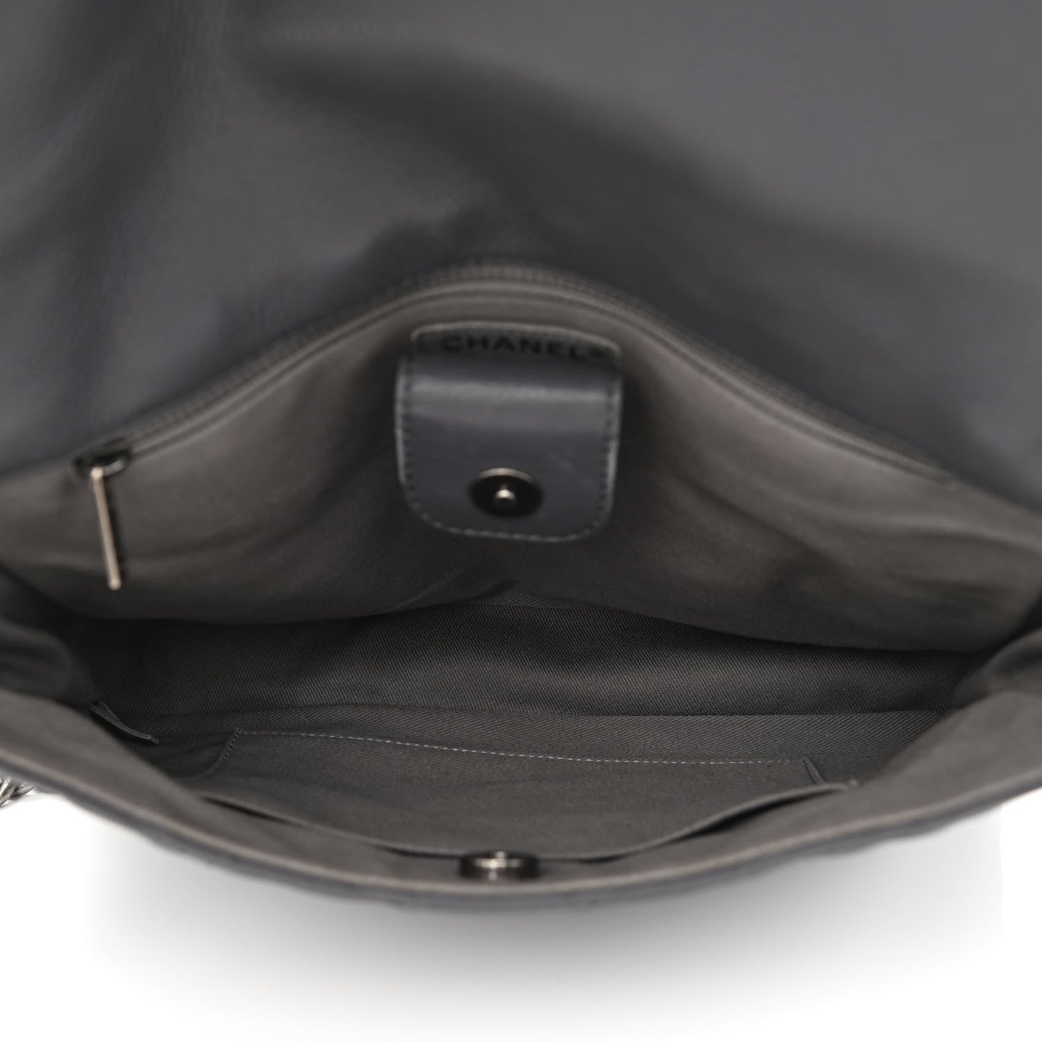 Chanel Calfskin Quilted Couture Messenger Grey 4 of 9