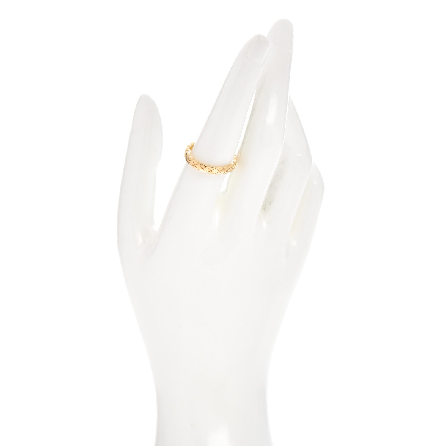 Chanel 18K Yellow Gold Mini Coco Crush Ring 57 8 2 of 5