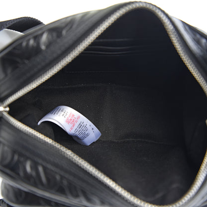 Burberry Calfskin Embossed Monogram Small Camera Bag Black 4 of 9