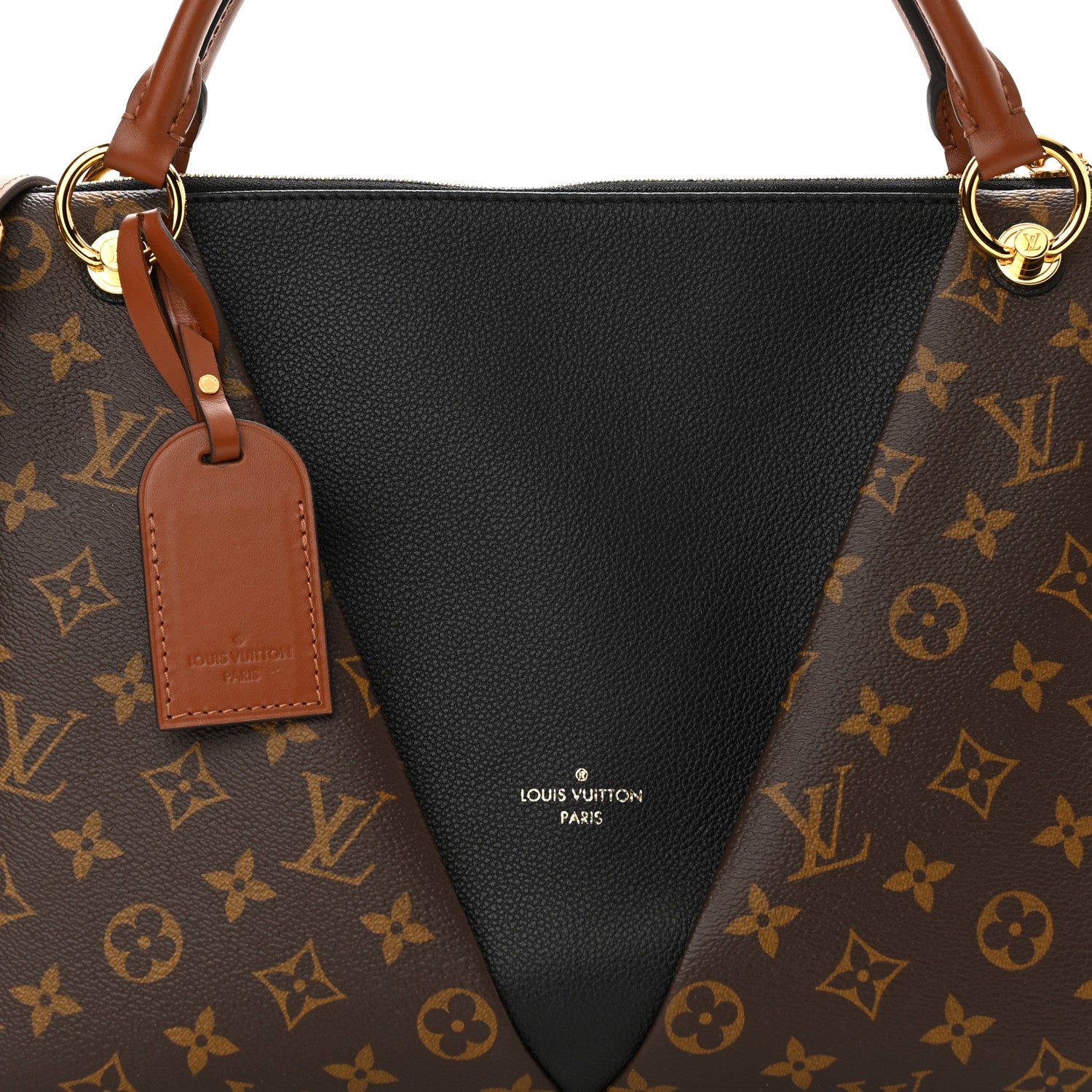 Louis Vuitton Monogram V Tote MM Black 8 of 11