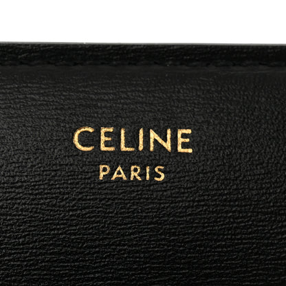 Celine Shiny Smooth Lambskin Small Triomphe Wallet Black 6 of 11