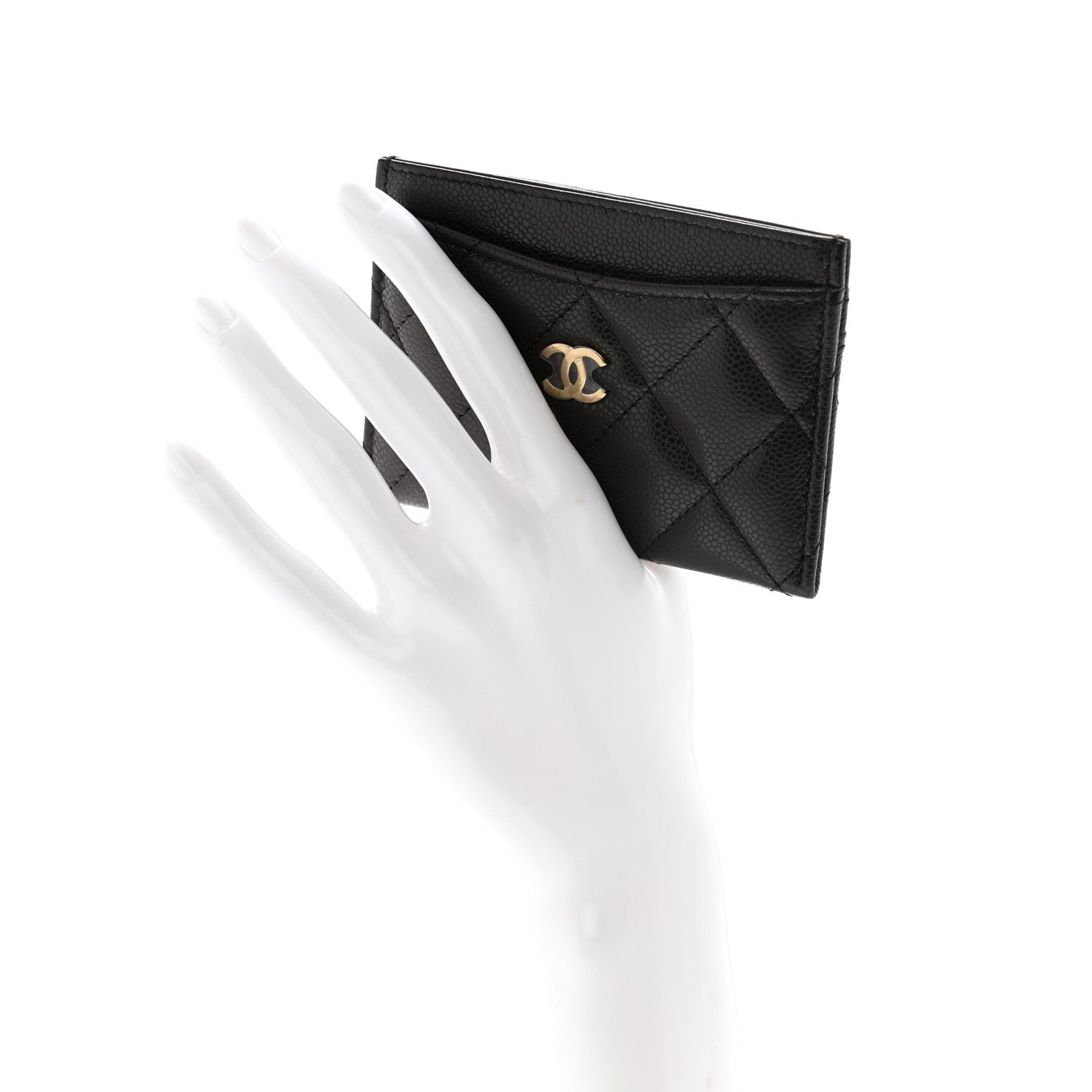 Chanel Caviar Quilted Card Holder Dark Brown 2 of 9