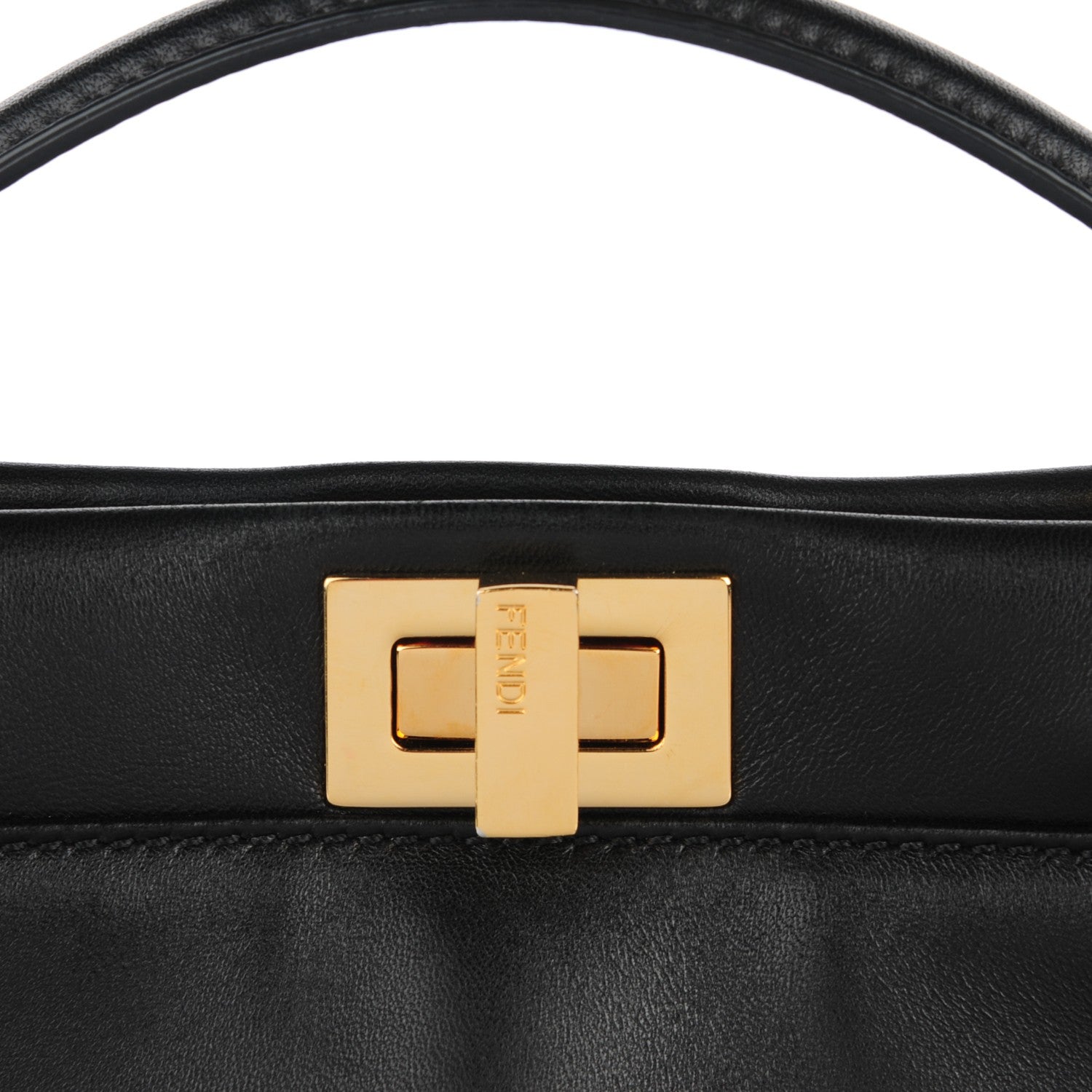 Fendi Nappa Mini Peekaboo Iconic Satchel Black 6 of 10