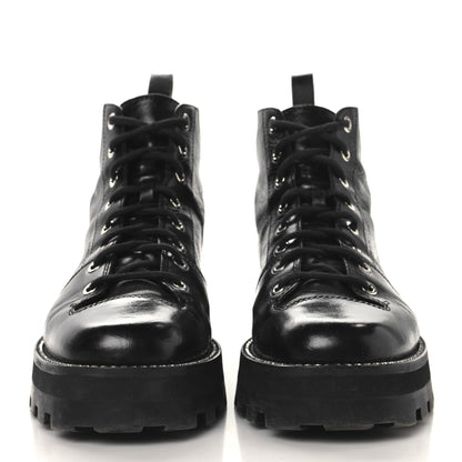 Jimmy Choo Calfskin Crystal Embellished Colby Combat Boots 38.5 Black 3 of 10