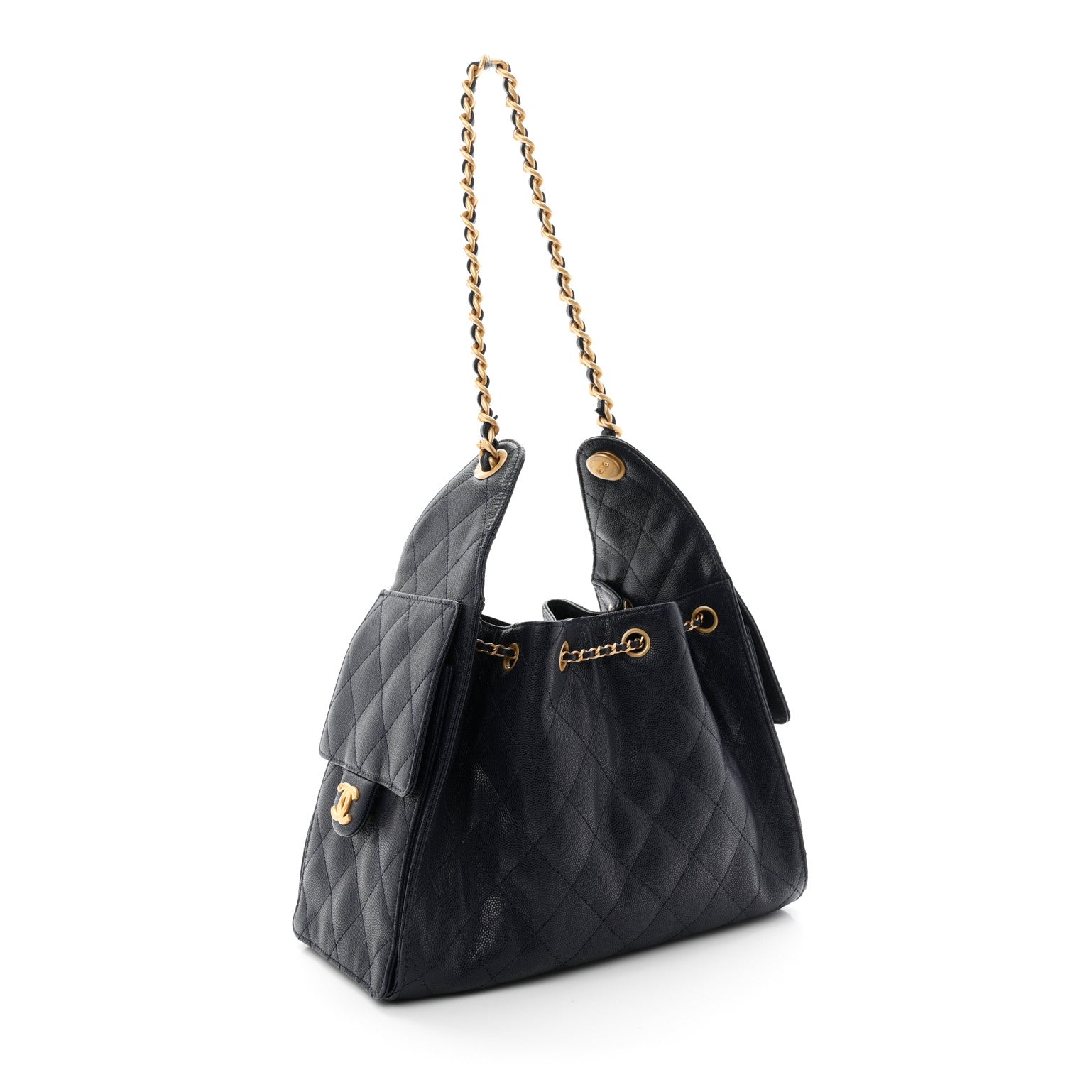 Chanel Caviar Quilted Small Chanel 25 Handbag Dark Navy 3 of 11