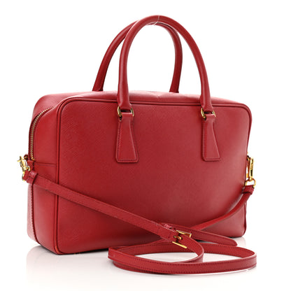 Prada Saffiano Lux Bowler Fuoco 3 of 14