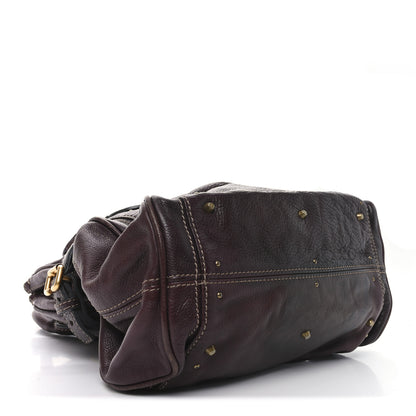 Chloe Grained Calfskin Paddington Tote Burgundy 4 of 10