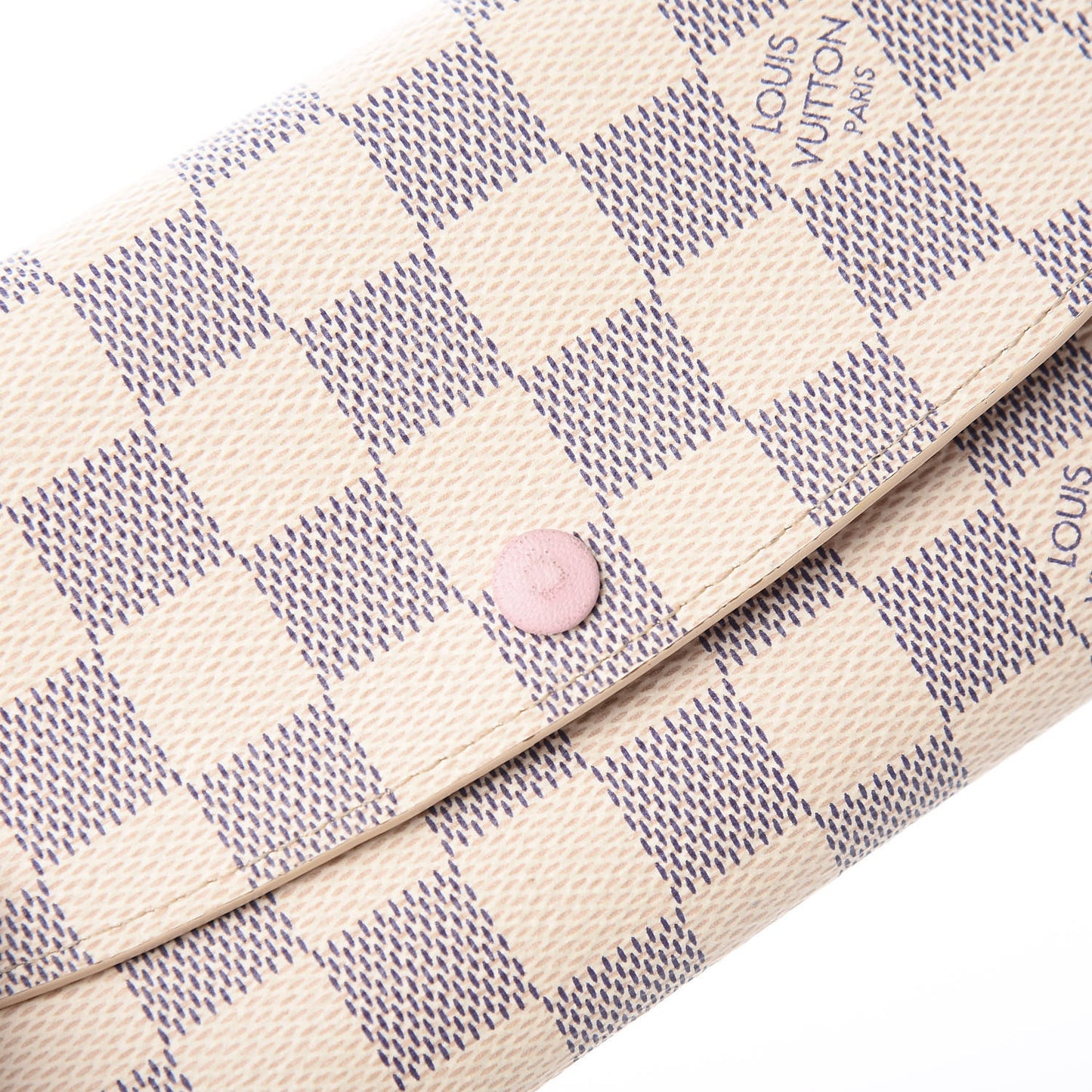 Damier Azur Emilie Wallet Rose Ballerine