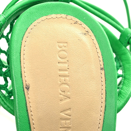 Bottega Veneta Mesh Nappa Stretch Ankle Tie 90mm Sandals 37 Grass 9 of 10