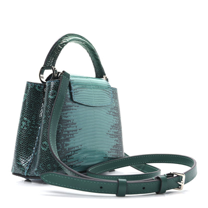 Louis Vuitton Lizard Capucines Mini Curacou Emeraude 3 of 10