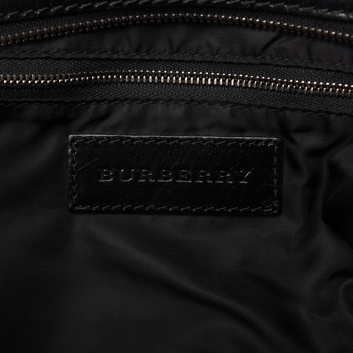 Nylon Beat Check Studded Medium Edenham Satchel Black