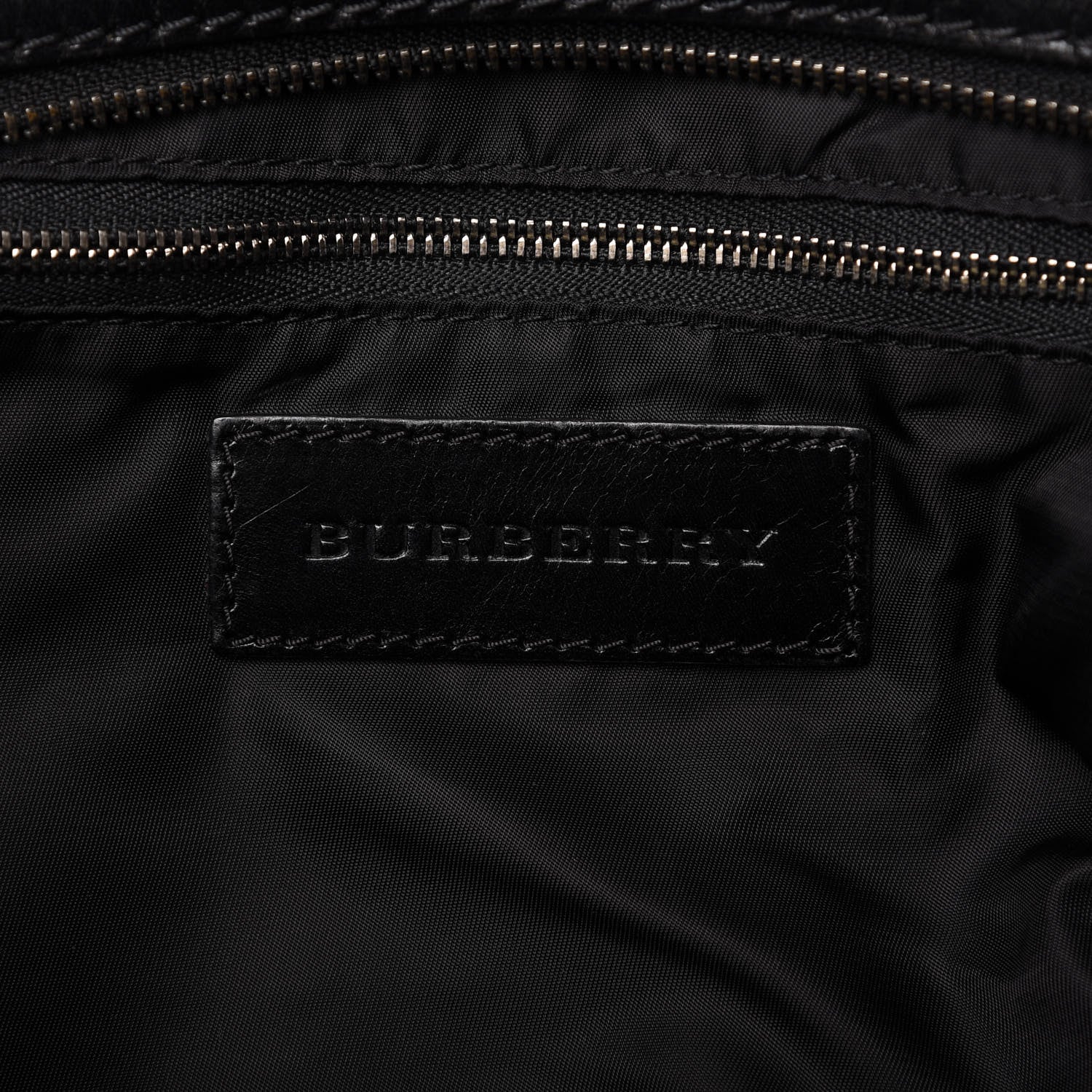 Burberry Nylon Beat Check Studded Medium Edenham Satchel Black 8 of 11