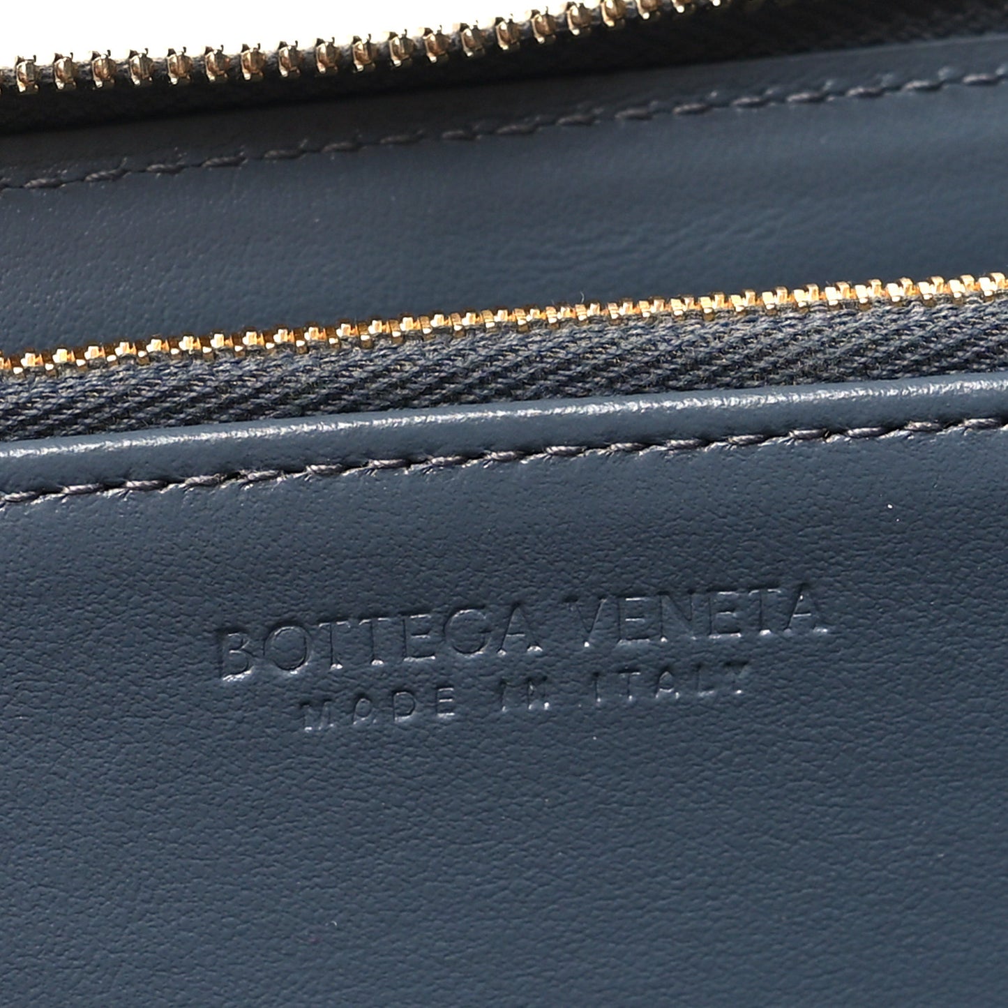 Calfskin Maxi Intrecciato Zip Around Wallet Thunder