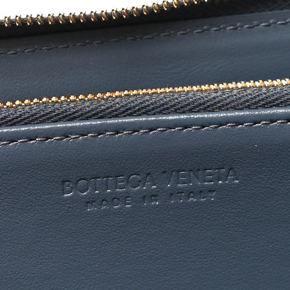 Bottega Veneta Calfskin Maxi Intrecciato Zip Around Wallet Thunder 6 of 7