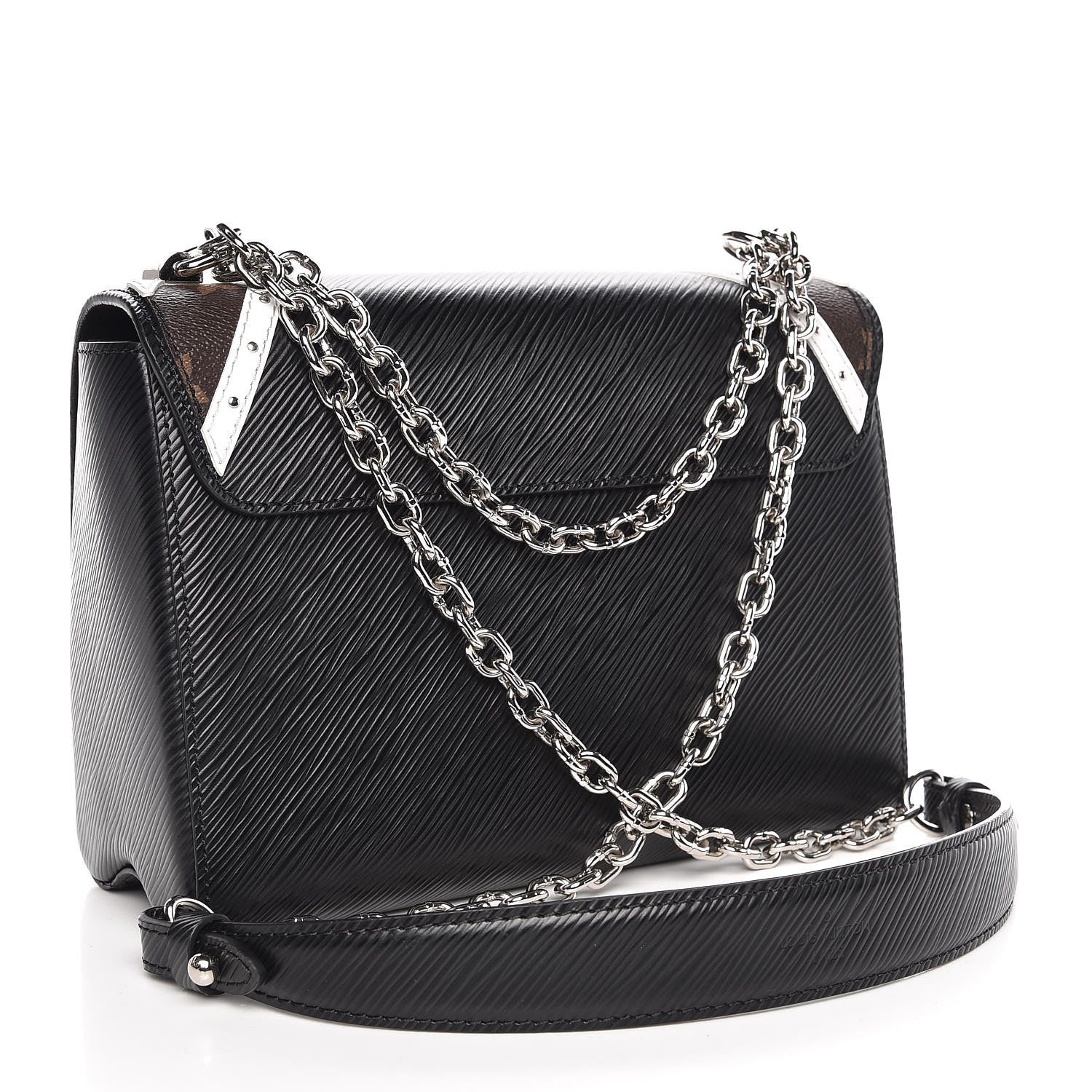 Louis Vuitton Epi Monogram Twist Shoulder Bag MM Black 4 of 19