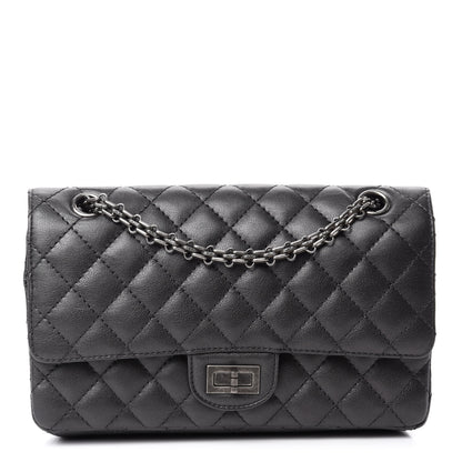 Chanel Metallic Sheepskin Quilted 2.55 Reissue 225 Flap Black 1 of 10