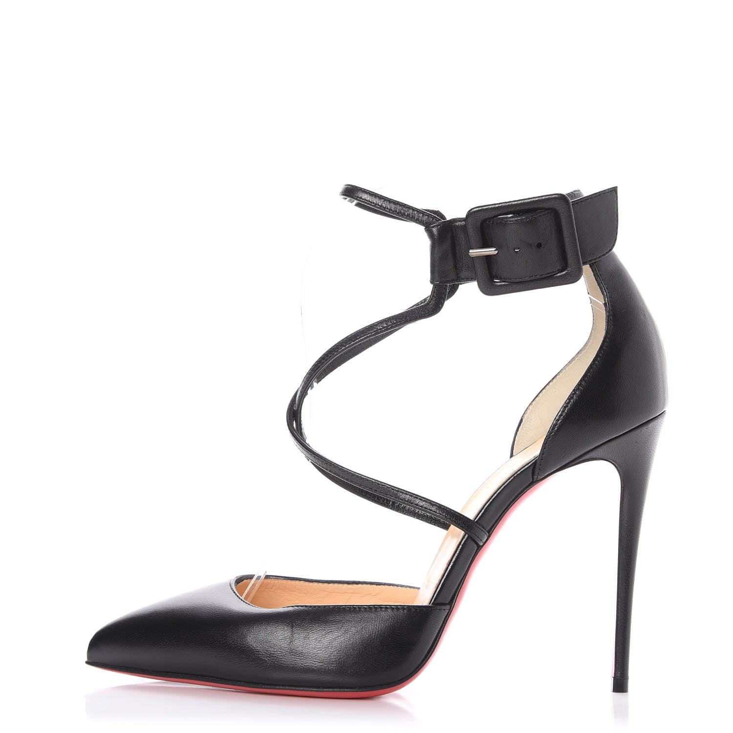 Christian Louboutin Shiny Nappa Suzanna 100 Pumps 38.5 Black 1 of 8