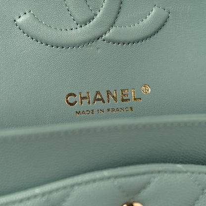 Chanel Caviar Quilted Medium Double Flap Dark Green 6 of 11