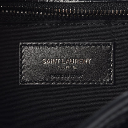 Saint Laurent Crinkled Calfskin Matelasse Monogram Large Niki Chain Satchel Black 6 of 9