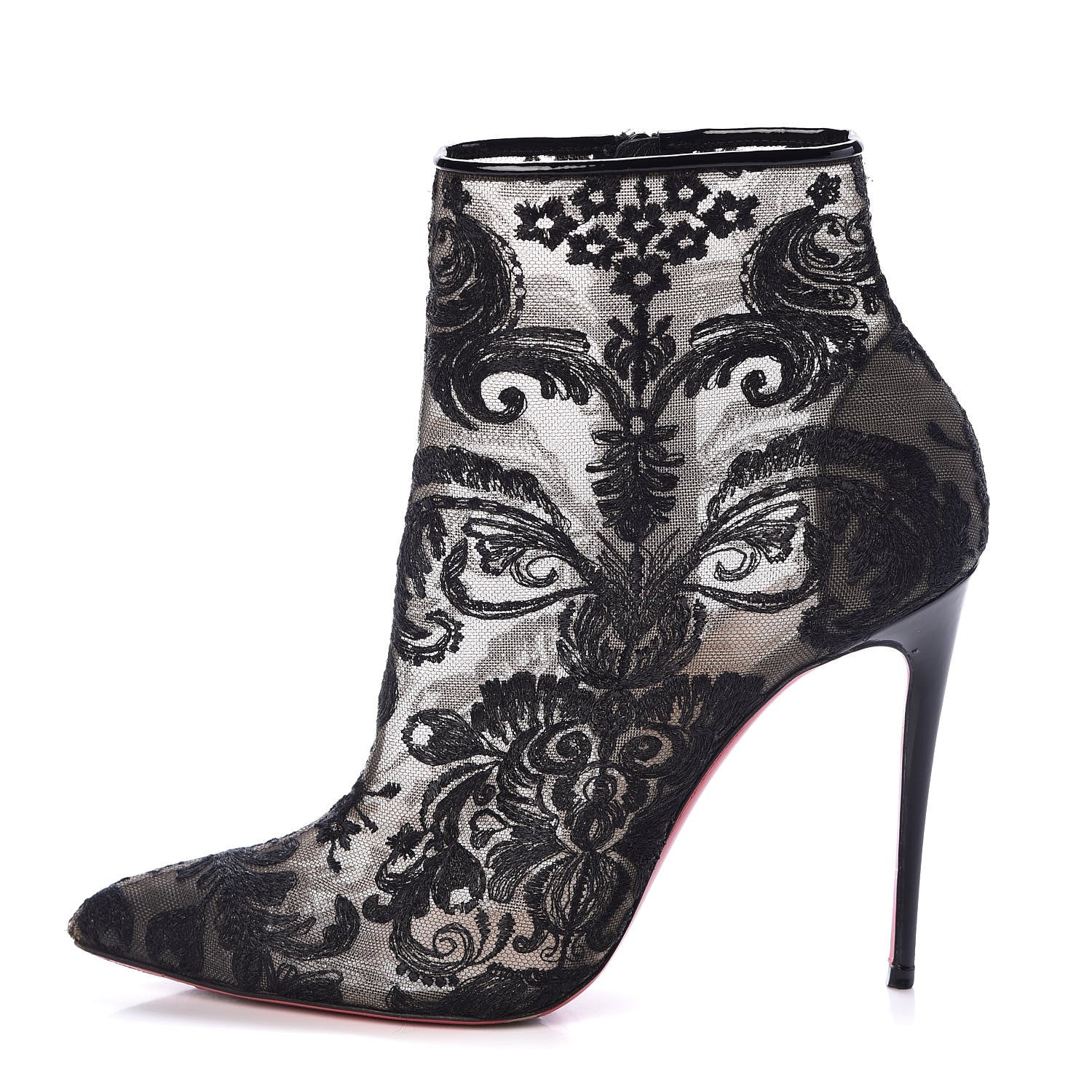 Christian Louboutin Alencon Lace Gipsybootie 100 39 Black 1 of 7