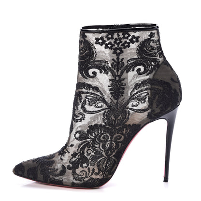 Christian Louboutin Alencon Lace Gipsybootie 100 39 Black 1 of 7