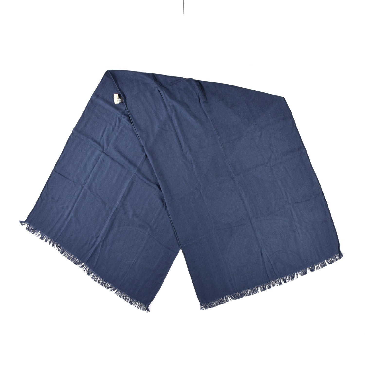 Hermes Cashmere Silk New Libris Stole Bleu Noir 2 of 3