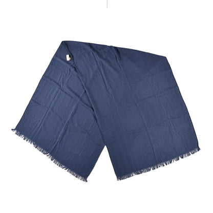Hermes Cashmere Silk New Libris Stole Bleu Noir 2 of 3