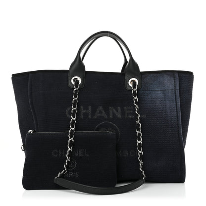 Chanel Mixed Fibers Medium Deauville Tote Black 3 of 13