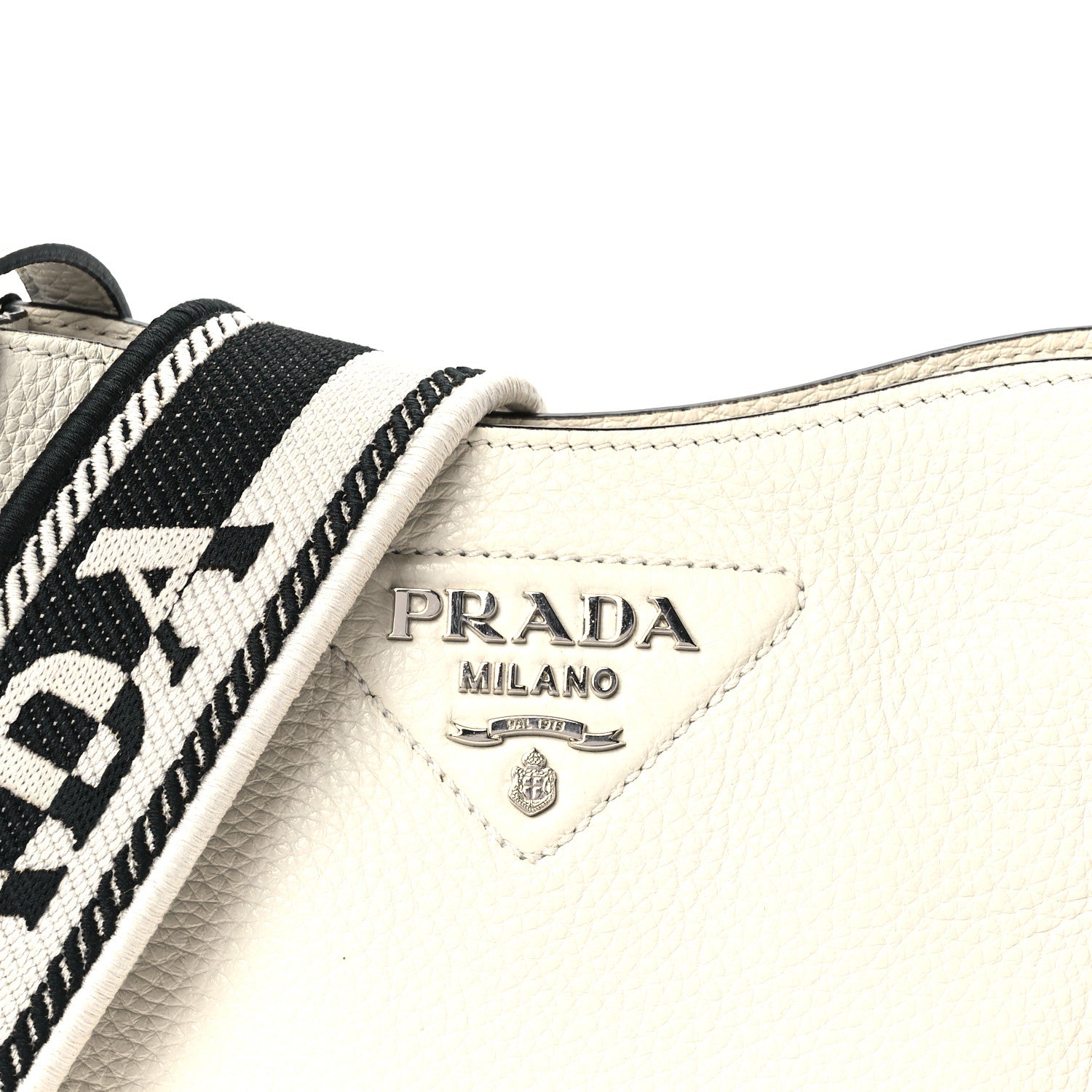 Prada Vitello Daino Soft Mini Hobo Messenger Bag White 6 of 8